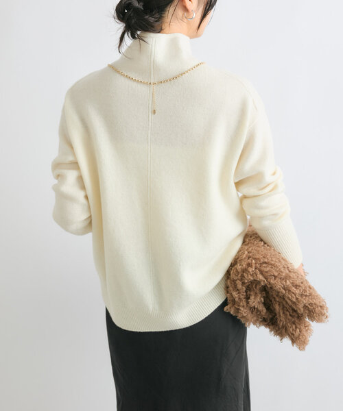 「RIVE DROITE」 長袖ニット FREE オフホワイト レディース_画像4