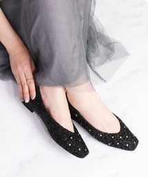 「artemis by DIANA」 フラットパンプス 24.0cm ブラック レディースの画像9