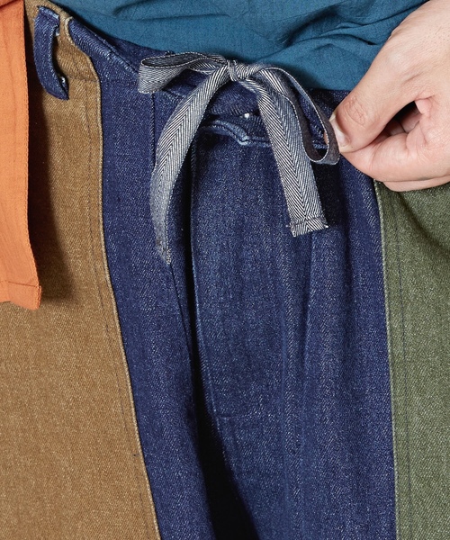 「チャイハネ」 デニムパンツ FREE カーキ メンズ_画像9