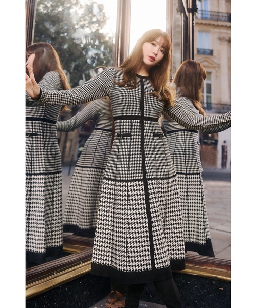 「Her lip to」 ニットワンピース M ブラック レディースの画像
