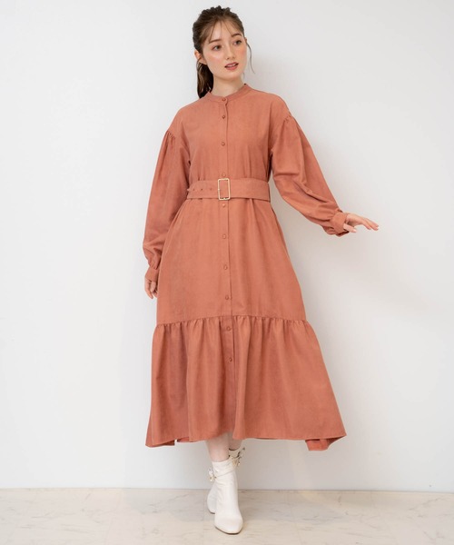 「NOELA」 長袖ワンピース M ピンク レディース_画像2