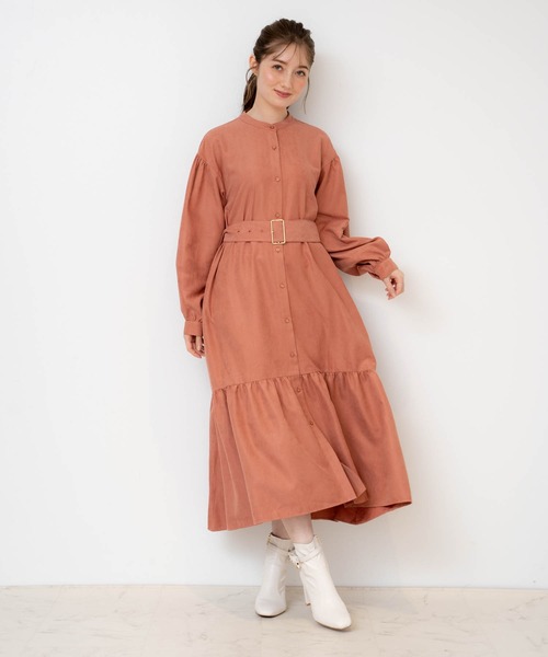 「NOELA」 長袖ワンピース M ピンク レディース_画像3