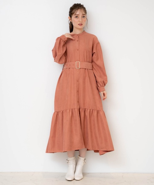 「NOELA」 長袖ワンピース M ピンク レディース_画像4