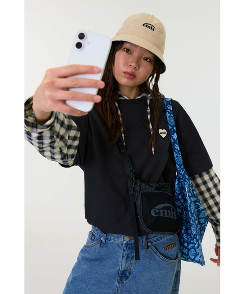 emis ショルダーバッグ バッグ PACKABLE CHECK SACOCHE レディース