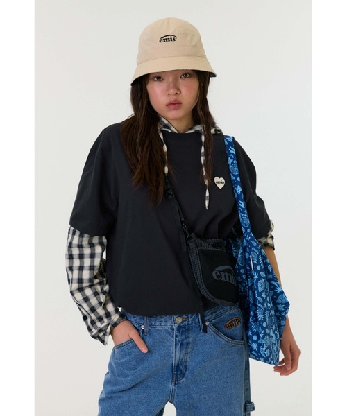 emis ショルダーバッグ バッグ PACKABLE CHECK SACOCHE レディース