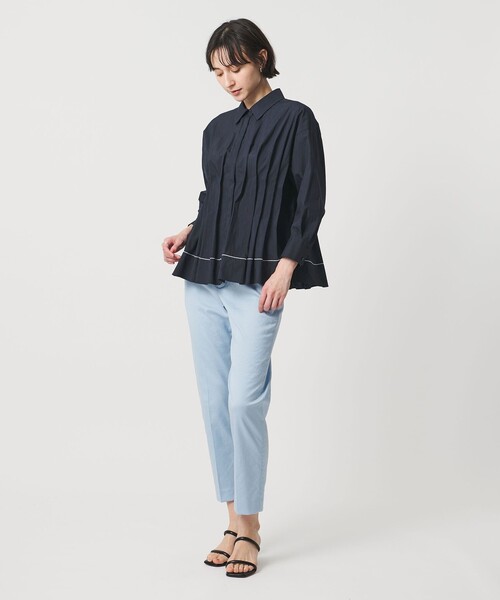 UNITED ARROWS / ユナイテッドアローズ | ピンタック 7SL ブラウス | F | ブルー | レディース UNITED ARROWS（ユナイテッドアローズ）の「ピンタック 7SL ブラウス
