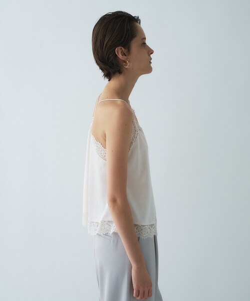 nowos レース　キャミ　タンク 67nowos cloenc（クロエンス） タンクトップ ノースリーブ 「手洗い可」サテン
