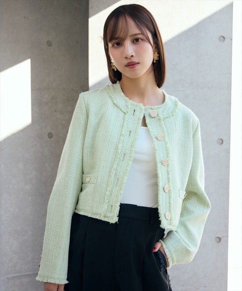 AND COUTURE（アンドクチュール） ジャケット ノーカラージャケット