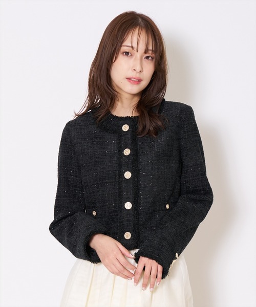 AND COUTURE（アンドクチュール） ジャケット ノーカラージャケット