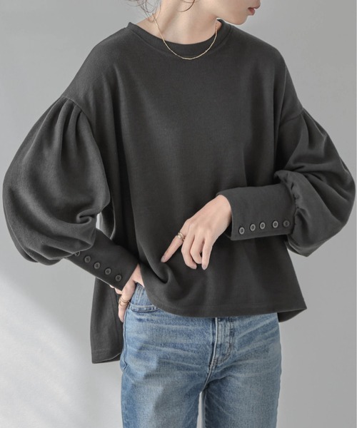 「SUGAR BISKET」 「La-gemme」長袖カットソー フリー ベージュ レディース_画像3