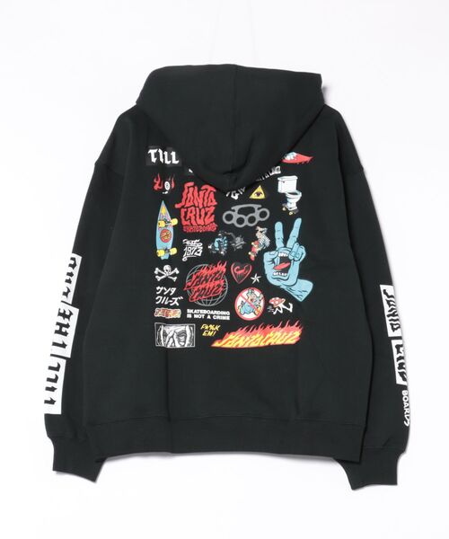 「SANTA CRUZ」 プルオーバーパーカー X-LARGE ライトブラック メンズ_画像2