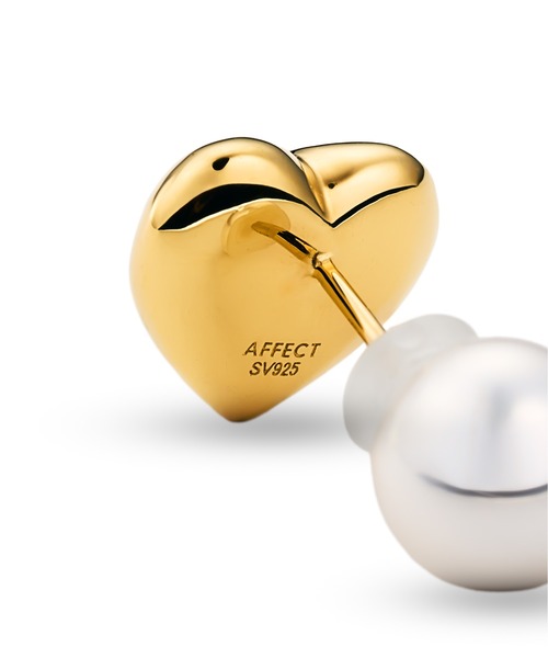 ピアス Pearl Pierced（Heart） レディース メンズの画像