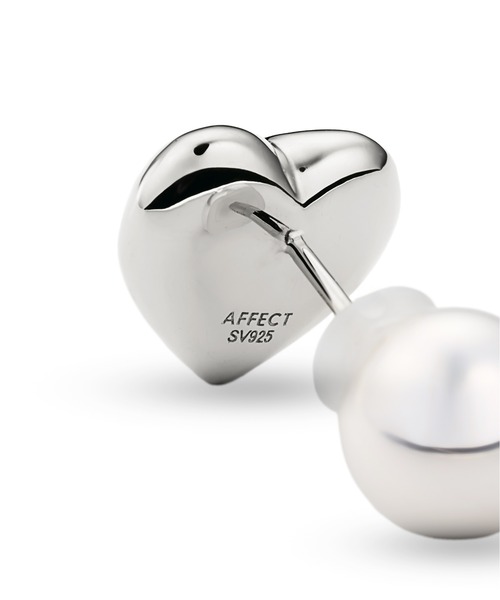 ピアス Pearl Pierced（Heart） レディース メンズの画像