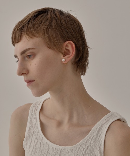 ピアス Pearl Pierced（Heart） レディース メンズの画像