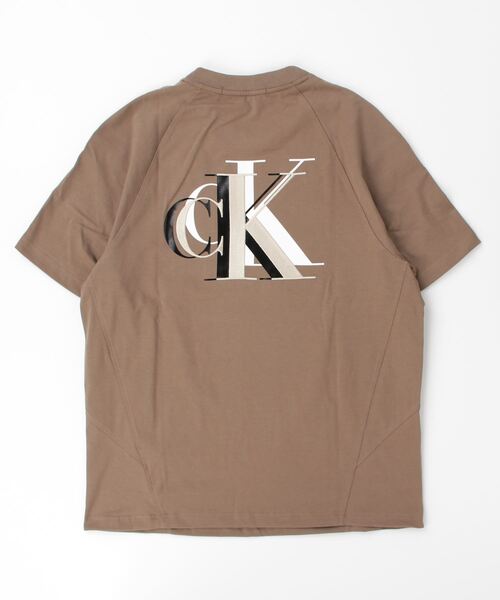 「Calvin Klein」 半袖Tシャツ M ブラウン メンズ_画像2