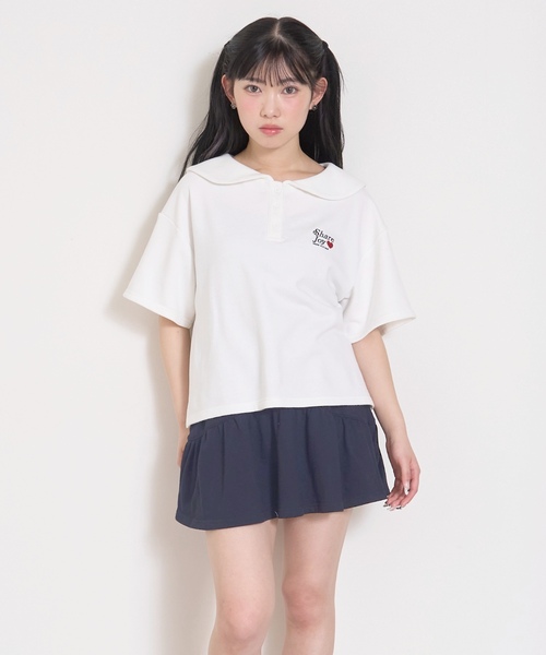 LOVETOXIC セットアップ 「吸水速乾」セーラーポロセットアップ キッズ