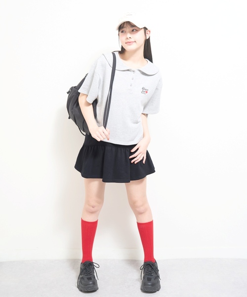 LOVETOXIC セットアップ 「吸水速乾」セーラーポロセットアップ キッズ