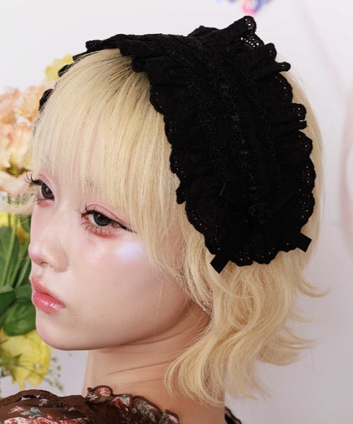 myu：loret（ミュウロレット） コットンレースヘッドドレス : ZOZOTOWN