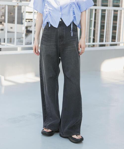「SENSE OF PLACE by URBAN RESEARCH」 デニムパンツ MEDIUM ピンク レディース_画像3