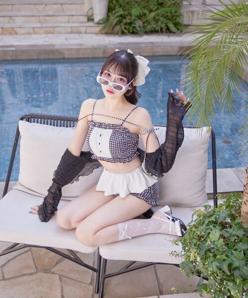 Belle Charme 水着 「Belle Charme」Ruffle Swimwear ＆Lace Cardigan