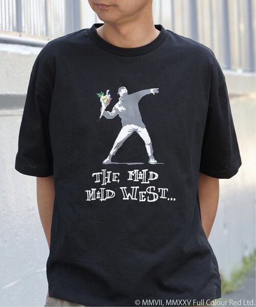 VENCE EXCHANGE tシャツ 「接触冷感」Banksy バンクシー Love is in
