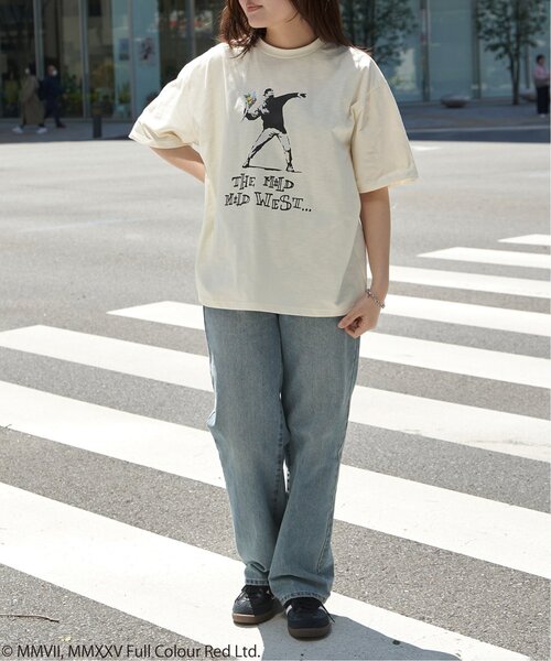 VENCE EXCHANGE tシャツ 「接触冷感」Banksy バンクシー Love is in