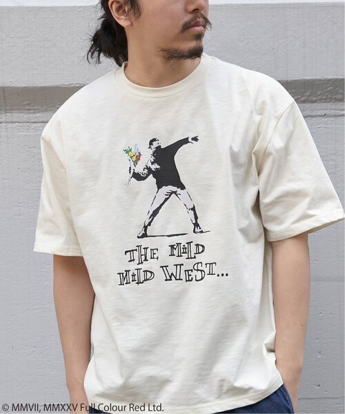 VENCE EXCHANGE tシャツ 「接触冷感」Banksy バンクシー Love is in