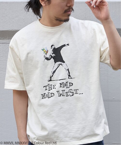 VENCE EXCHANGE tシャツ 「接触冷感」Banksy バンクシー Love is in