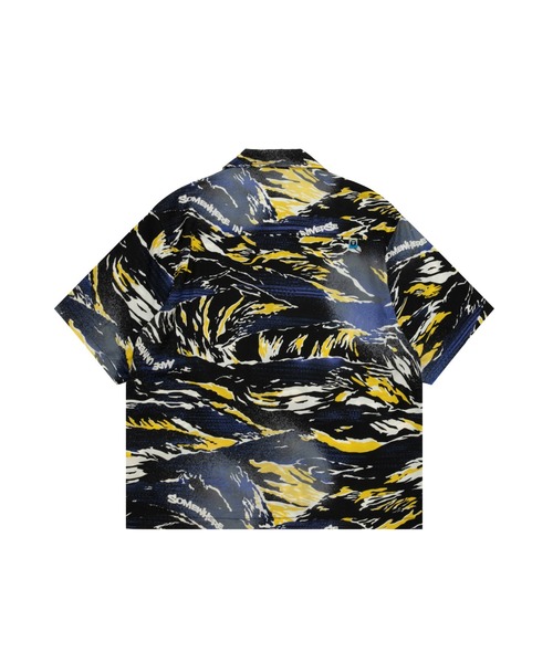 A BATHING APE 総柄 半袖シャツ Mサイズ　エイプ　アイコン　美品 AAPE BY A BATHING APE（エーエイプバイアベイシングエイプ） シャツ