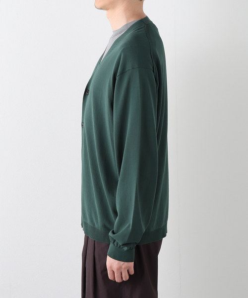 ATON（エイトン） カーディガン FINE ICE COTTON V-NECK CARDIGAN