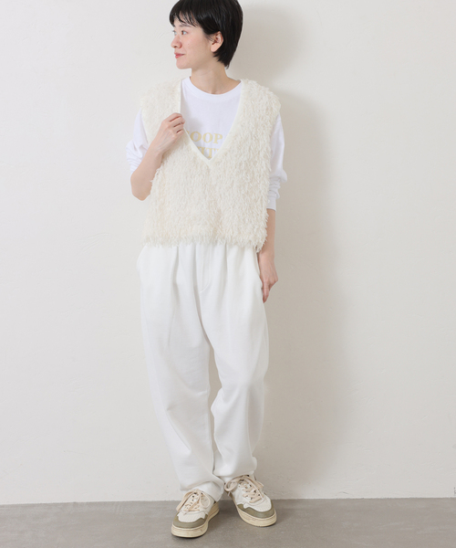 「JOURNAL STANDARD LUXE」 スウェットパンツ FREE ホワイト レディース_画像6