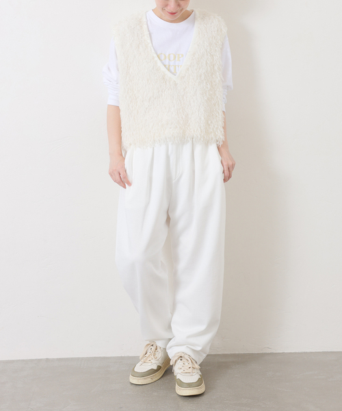 「JOURNAL STANDARD LUXE」 スウェットパンツ FREE ホワイト レディース_画像9
