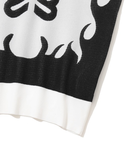 ベスト ジレ Duel Hooded Knit Mesh Vest | WOMEN レディースの画像