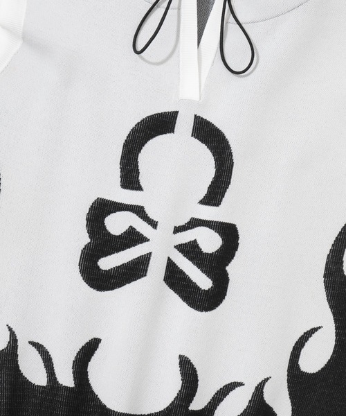 ベスト ジレ Duel Hooded Knit Mesh Vest | WOMEN レディースの画像