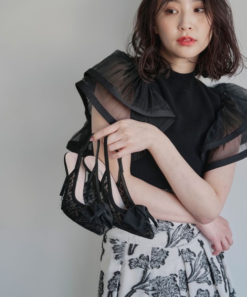 「SEVEN TWELVE THIRTY」 ヒールサンダル 23cm ブラック系その他 レディース_画像7