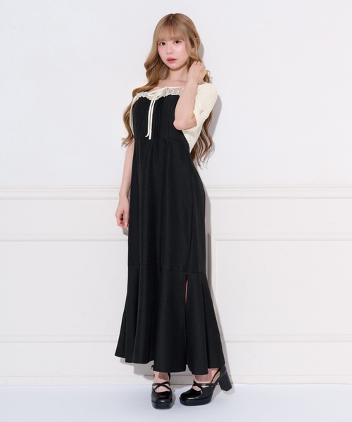 apres jour レースデザインマーメイドキャミワンピース＋ボレロ セット apres jour（アプレジュール） ワンピース レースデザインマーメイド