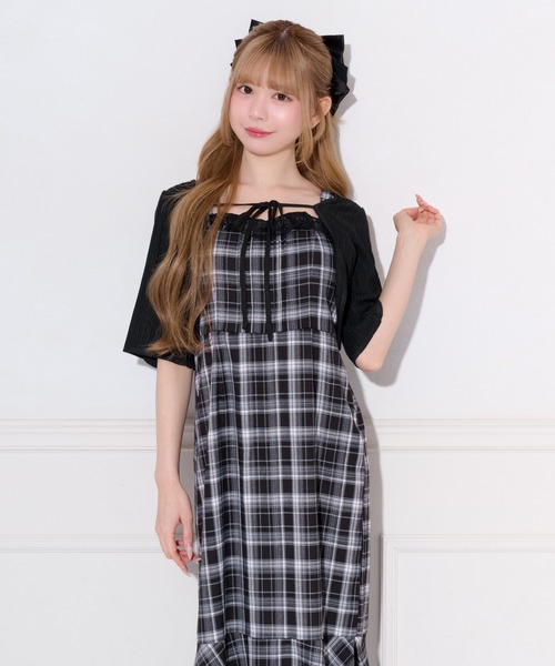 apres jour レースデザインマーメイドキャミワンピース＋ボレロ セット apres jour（アプレジュール） ワンピース レースデザインマーメイド