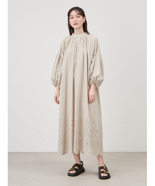 「Mila Owen」 長袖ワンピース 1 ネイビー レディース_画像4