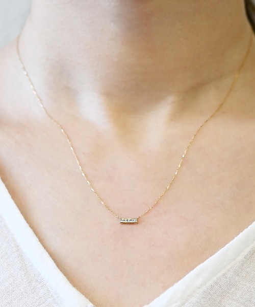 ネックレス K10YG Calm ダイヤモンド ネックレス レディース メンズの画像