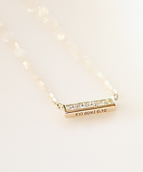 ネックレス K10YG Calm ダイヤモンド ネックレス レディース メンズの画像