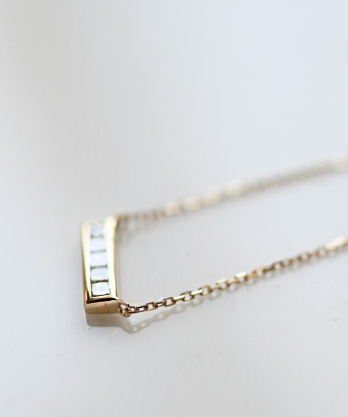 ネックレス K10YG Calm ダイヤモンド ネックレス レディース メンズの画像