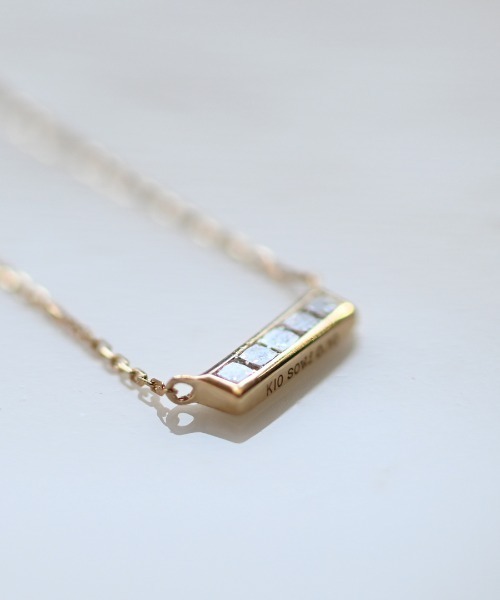 ネックレス K10YG Calm ダイヤモンド ネックレス レディース メンズの画像