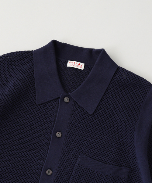 ポロシャツ fursac (フルサック) Open Knit ポロ メンズ レディースの画像