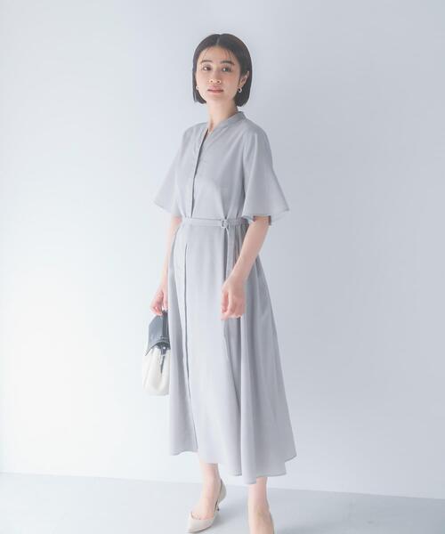 ワンピース 半袖 ウォッシャブルフレアスリーブワンピース : ZOZOTOWN