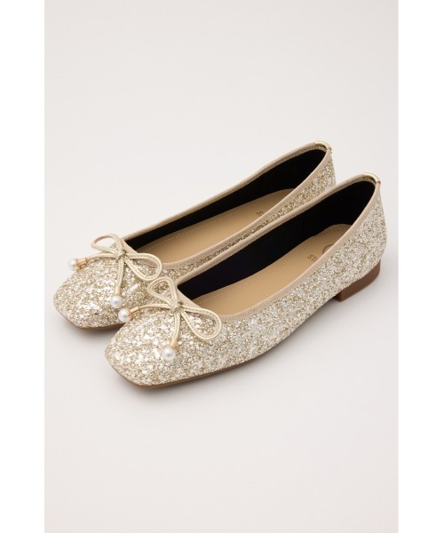 「STACCATO」 フラットパンプス 23cm ゴールド レディース_画像4
