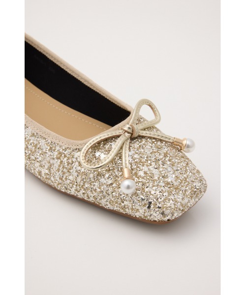 「STACCATO」 フラットパンプス 23cm ゴールド レディース_画像9