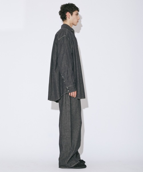 「beautiful people」 長袖シャツ 38 インディゴブルー レディース_画像6