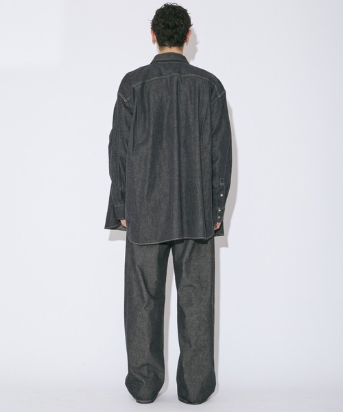 「beautiful people」 長袖シャツ 38 インディゴブルー レディース_画像7