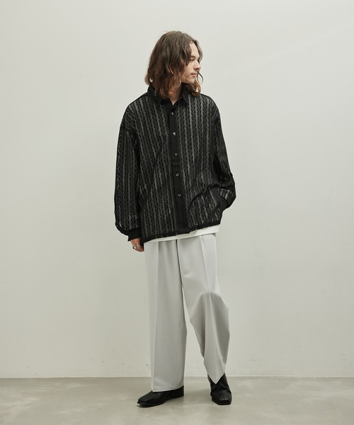 「JUNRED」 長袖シャツ M ホワイト メンズ_画像6