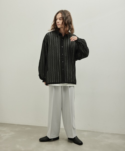 「JUNRED」 長袖シャツ M ホワイト メンズ_画像7